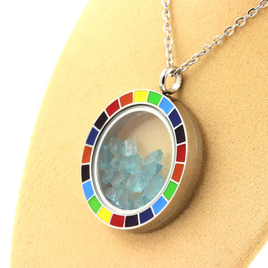Collier Apatite Paraiba naturels modèle Arc-en-ciel