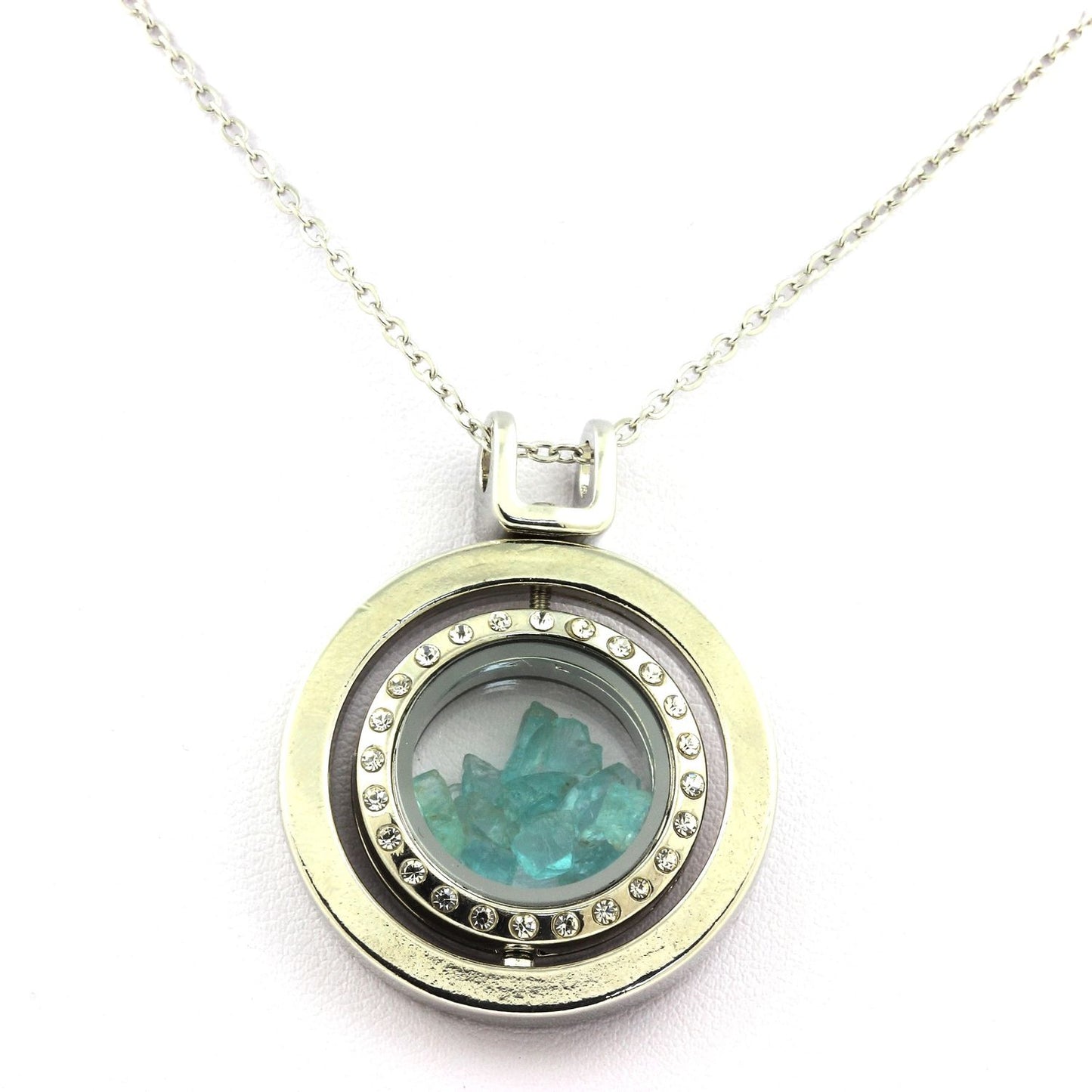 Collier Apatite Paraiba naturels modèle Sablier Sphérique