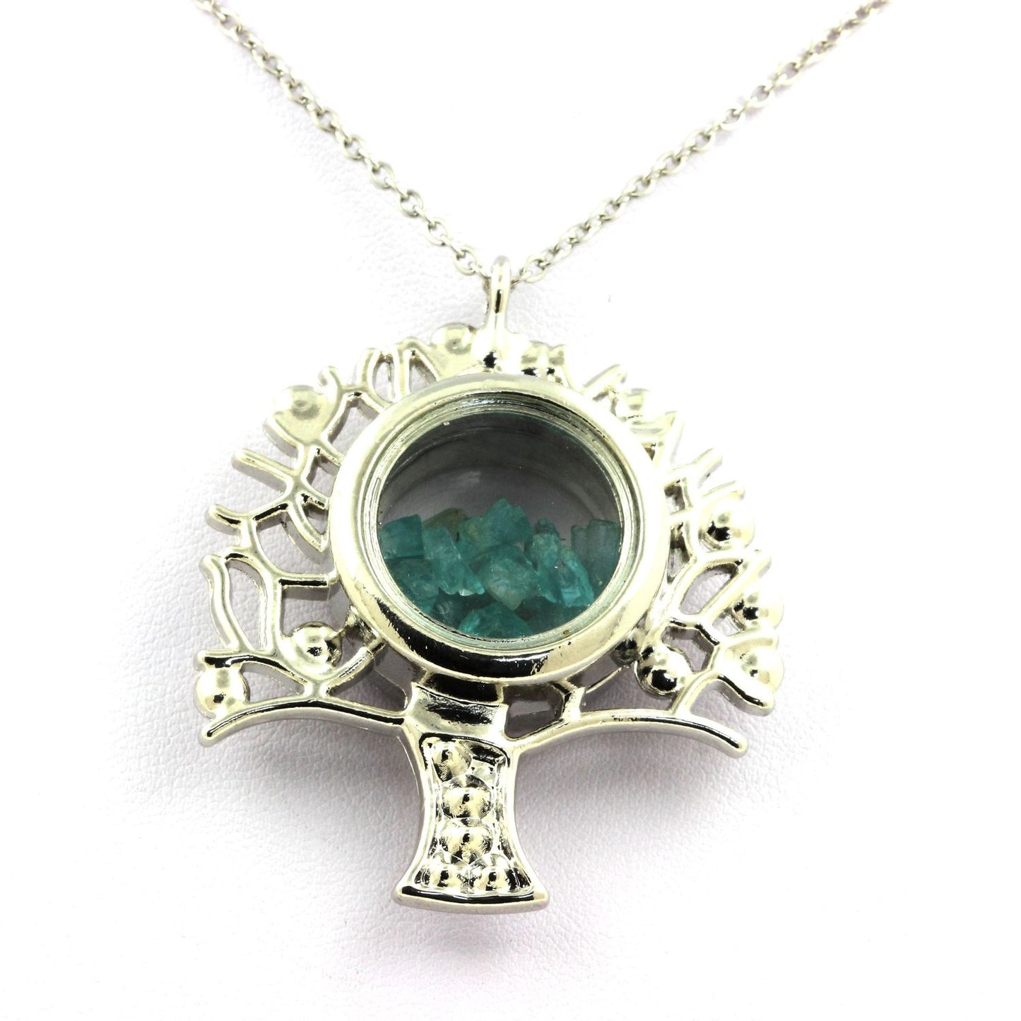 Collier Apatite Paraiba naturels modèle arbre