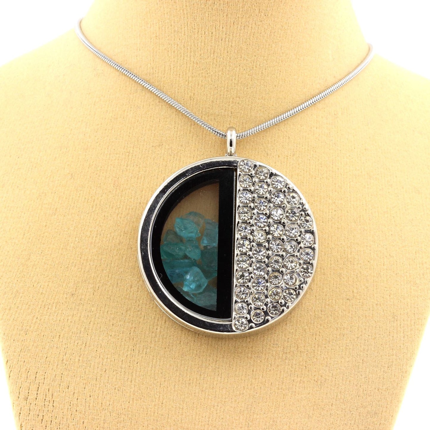 Collier Apatite Paraiba naturels modèle demi-cercle