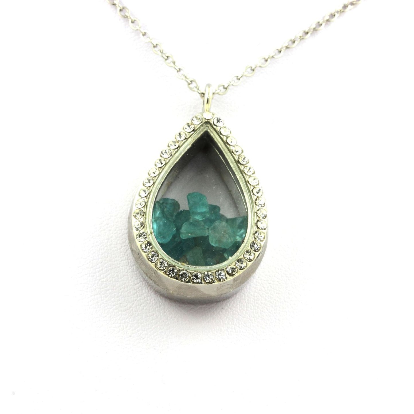 Collier Apatite Paraiba naturels modèle goutte