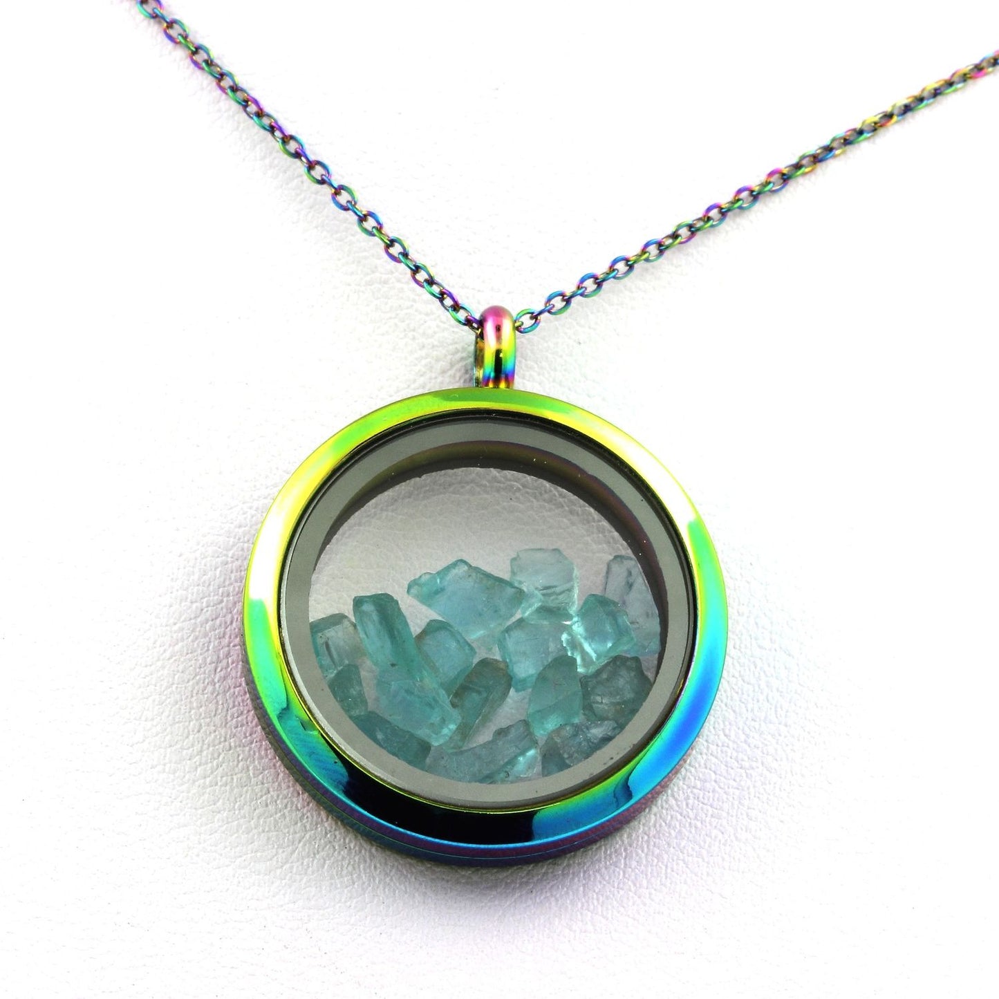 Collier Apatite Paraiba naturels modèle multicolore