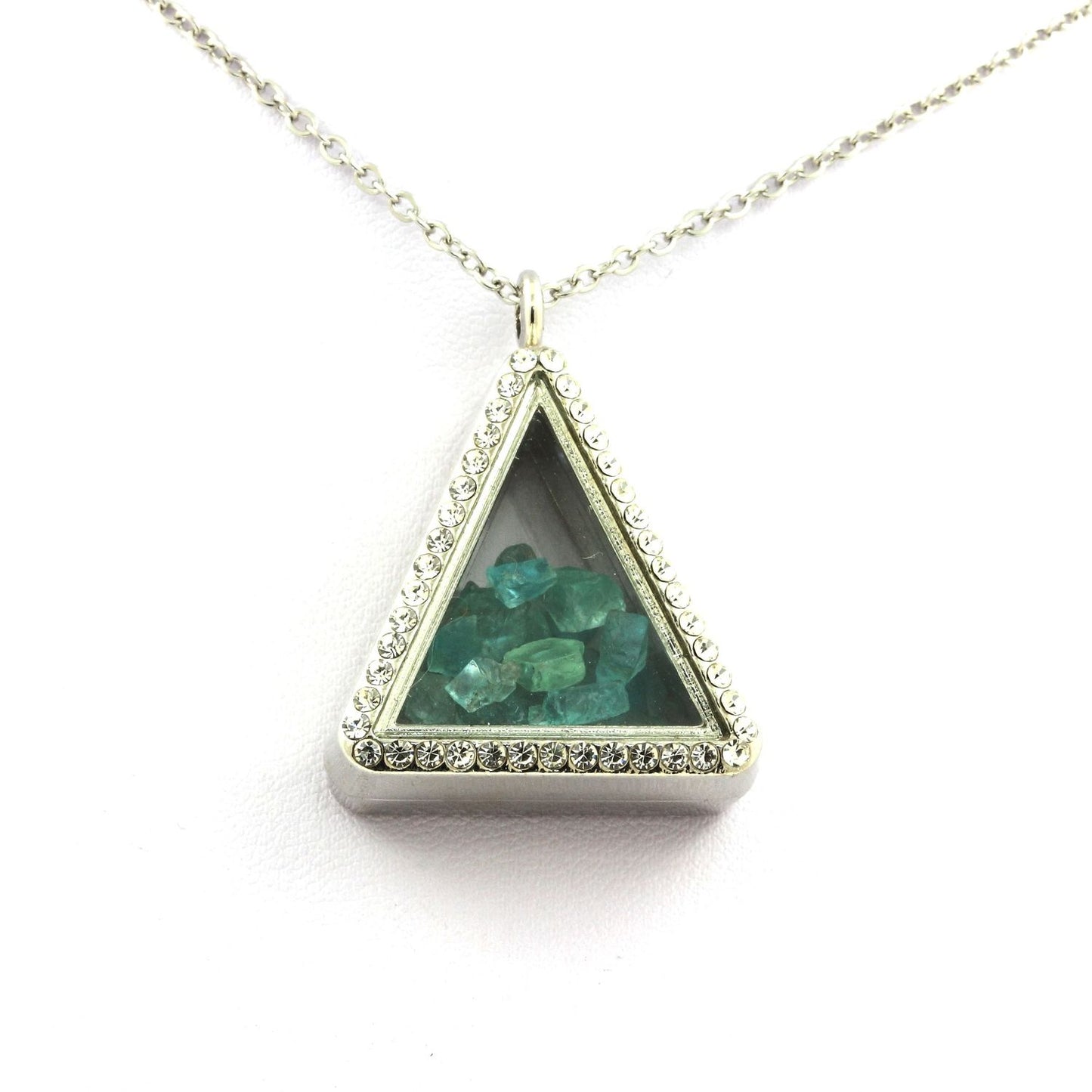 Collier Apatite Paraiba naturels modèle triangle