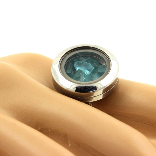 Bague cristal Apatite Paraiba
