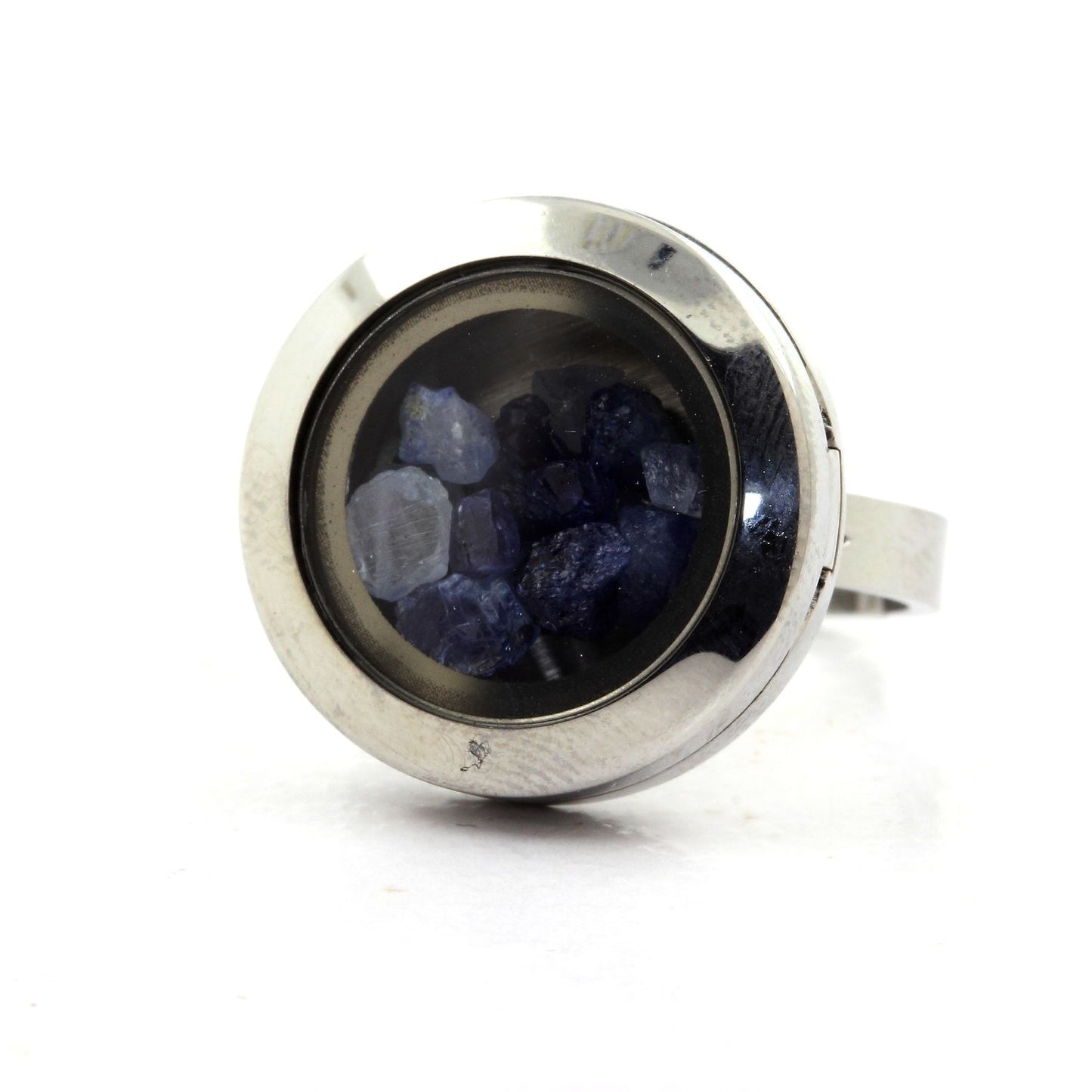 Bague cristal Benitoite