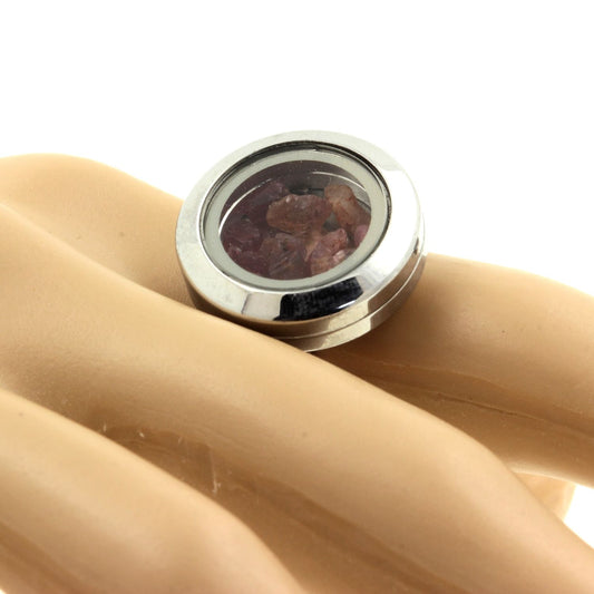 Bague cristal Tourmaline multicolore