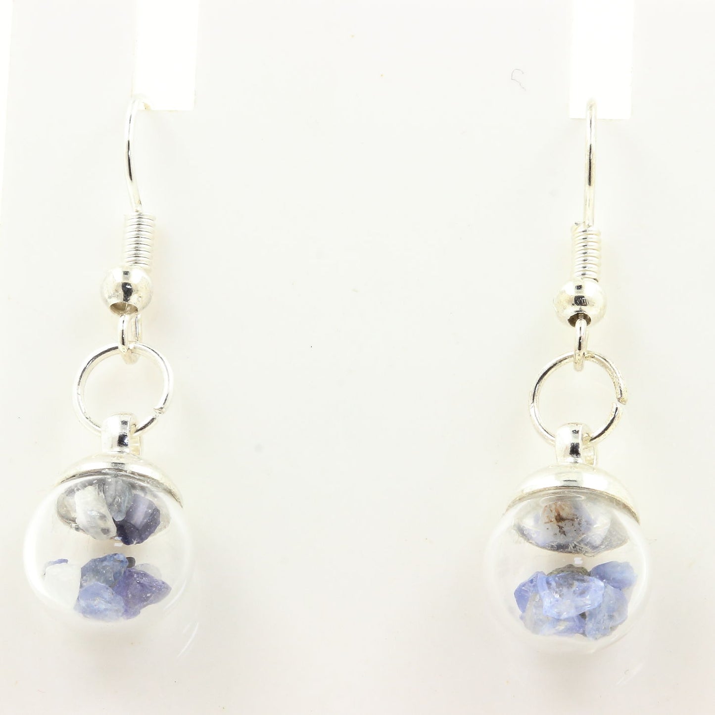 Boucles d'oreille Benitoite brut