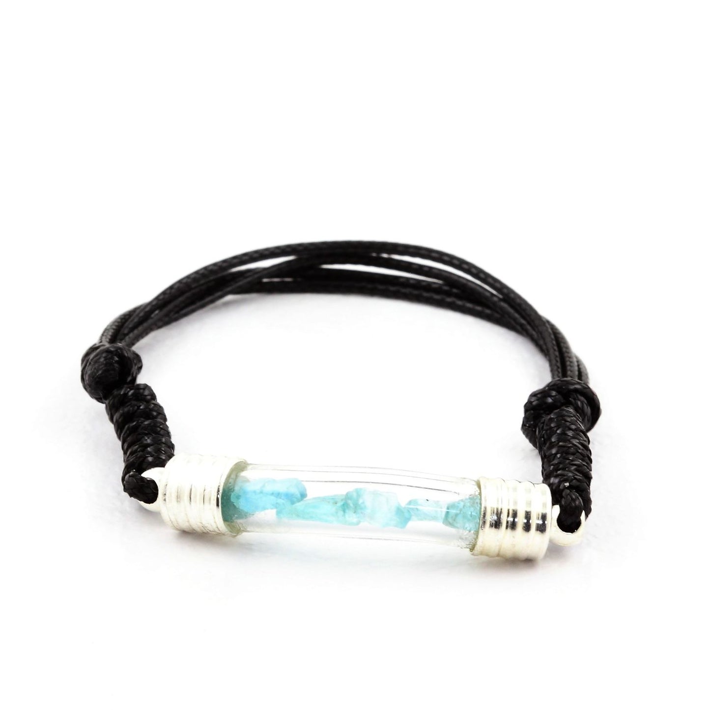 Bracelet avec cristal de Apatite Paraiba