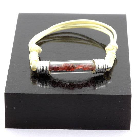 Bracelet avec cristal de Grenat Rhodolite