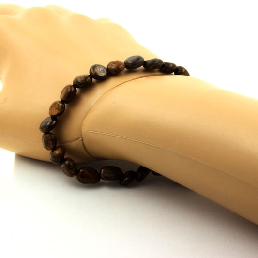 Bronzite du Brésil. Bracelet Perles naturelles