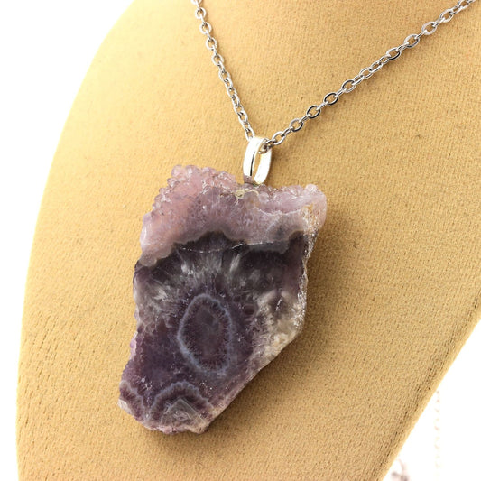 Collier Agate brut + Améthyste