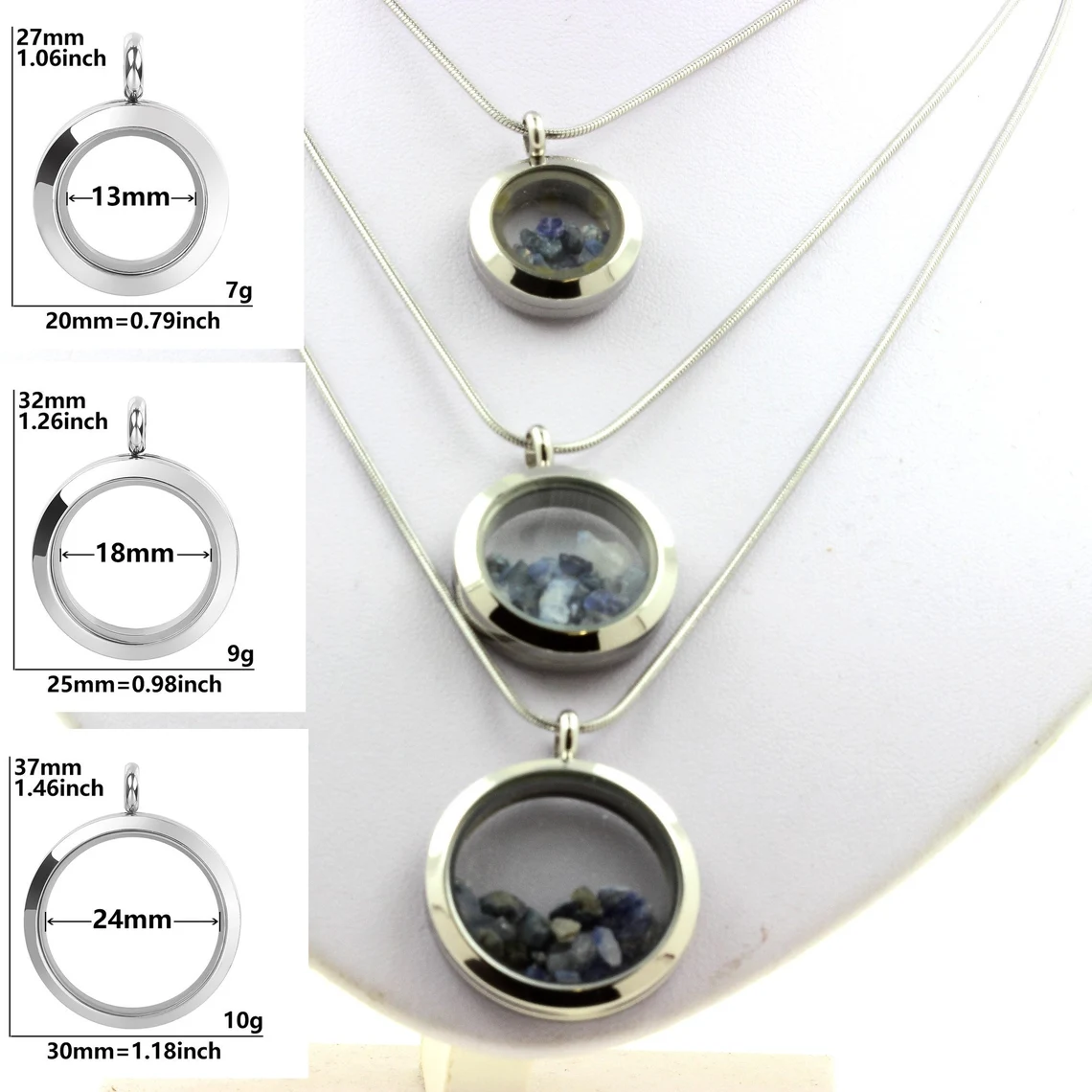 Collier Apatite Paraiba Modèle Médaillon
