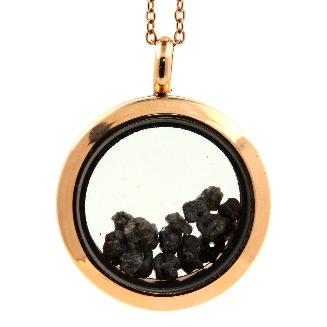 Collier Diamant gris Modèle Médaillon