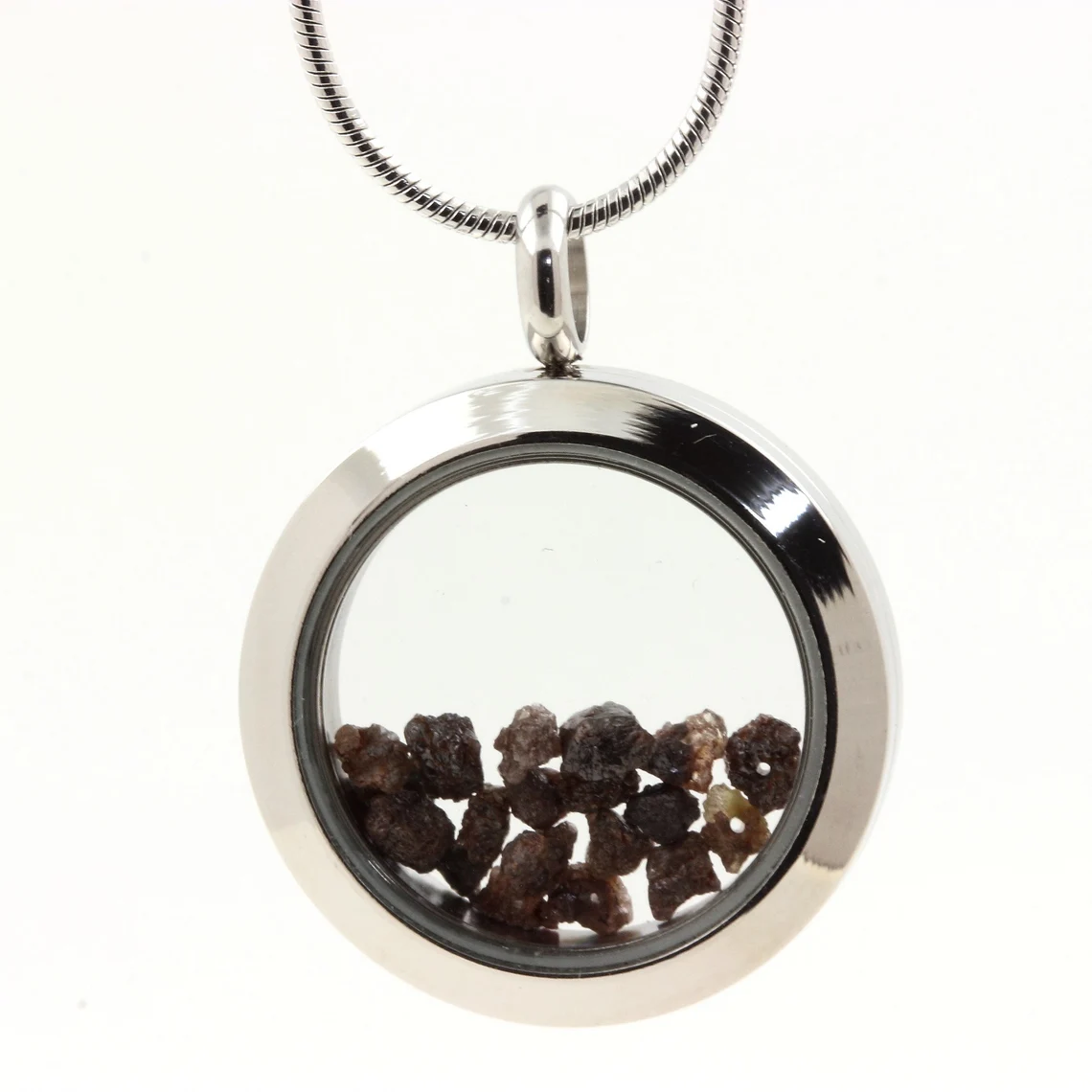 Collier Diamant marron Modèle Médaillon