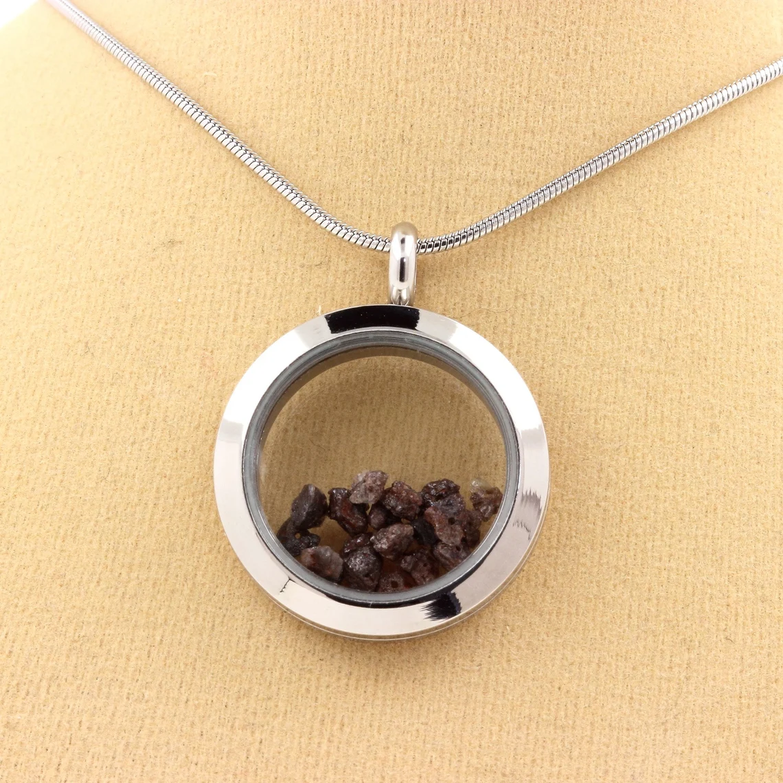 Collier Diamant marron Modèle Médaillon