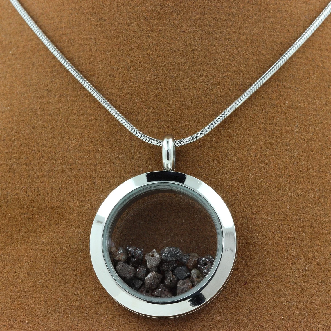 Collier Diamant marron Modèle Médaillon