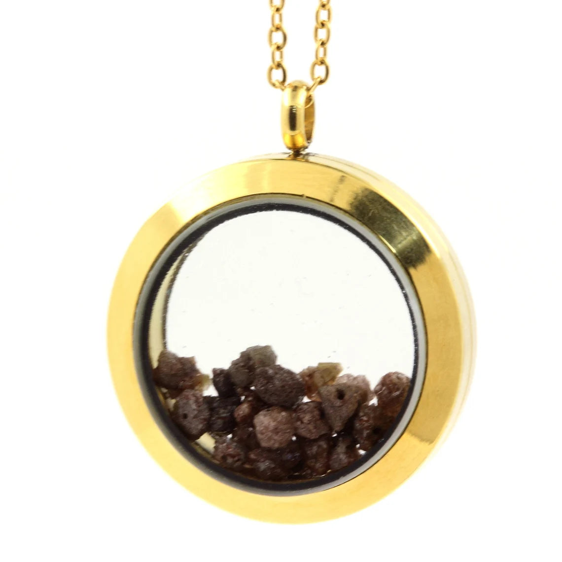 Collier Diamant marron Modèle Médaillon