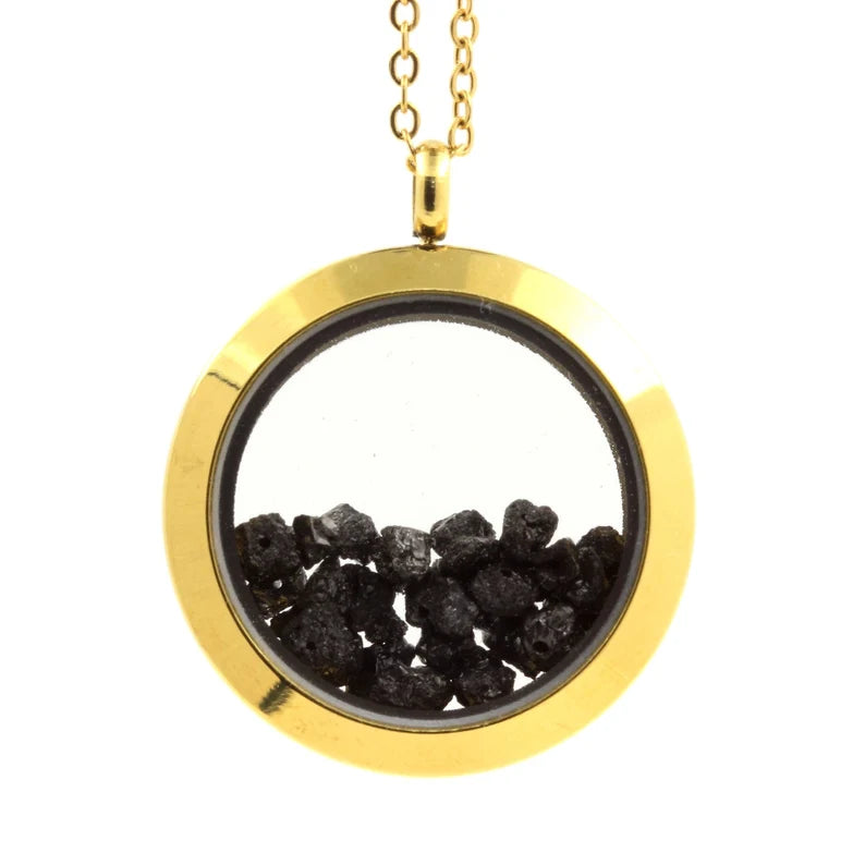 Collier Diamant noir Modèle Médaillon