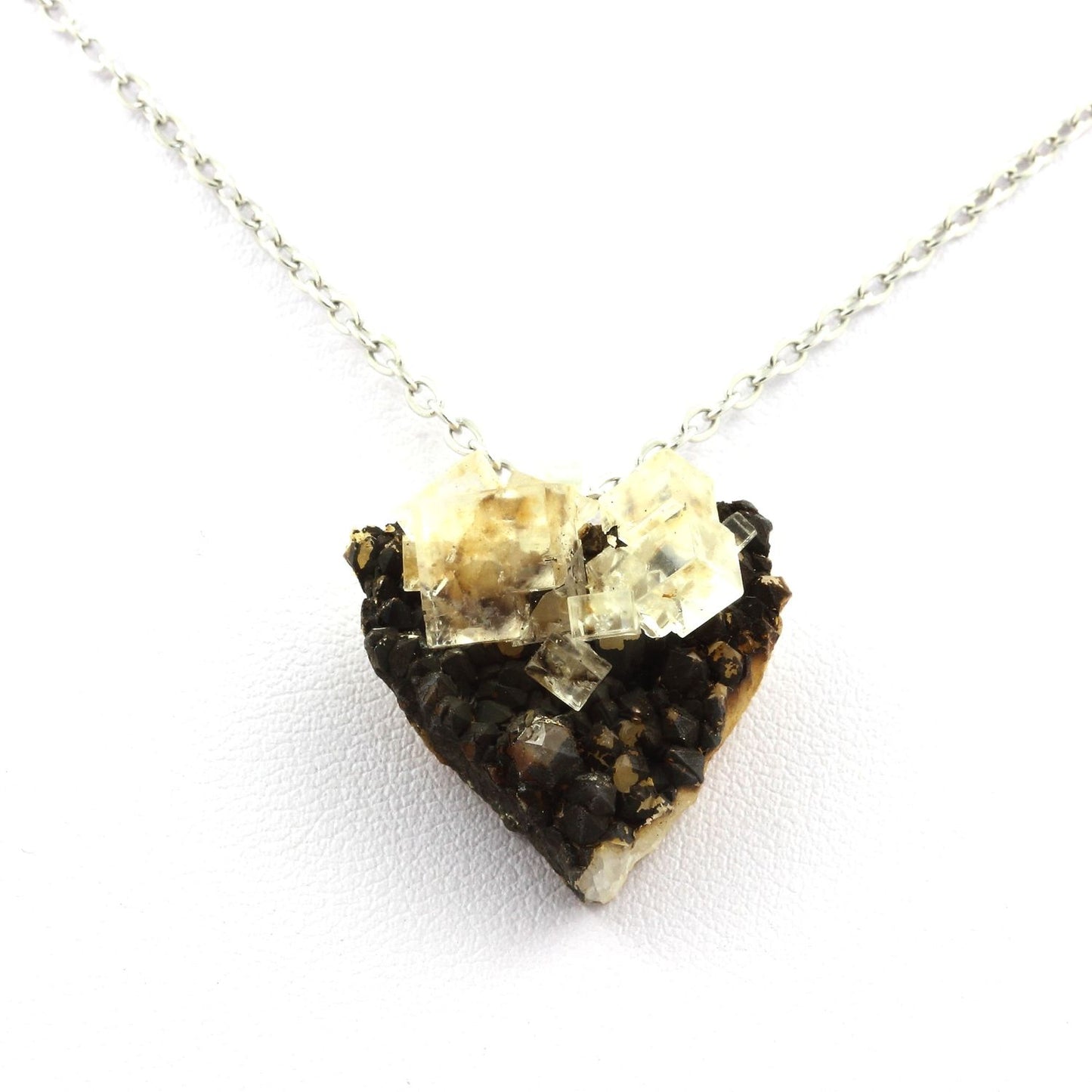 Collier Fluorite + Quartz brut