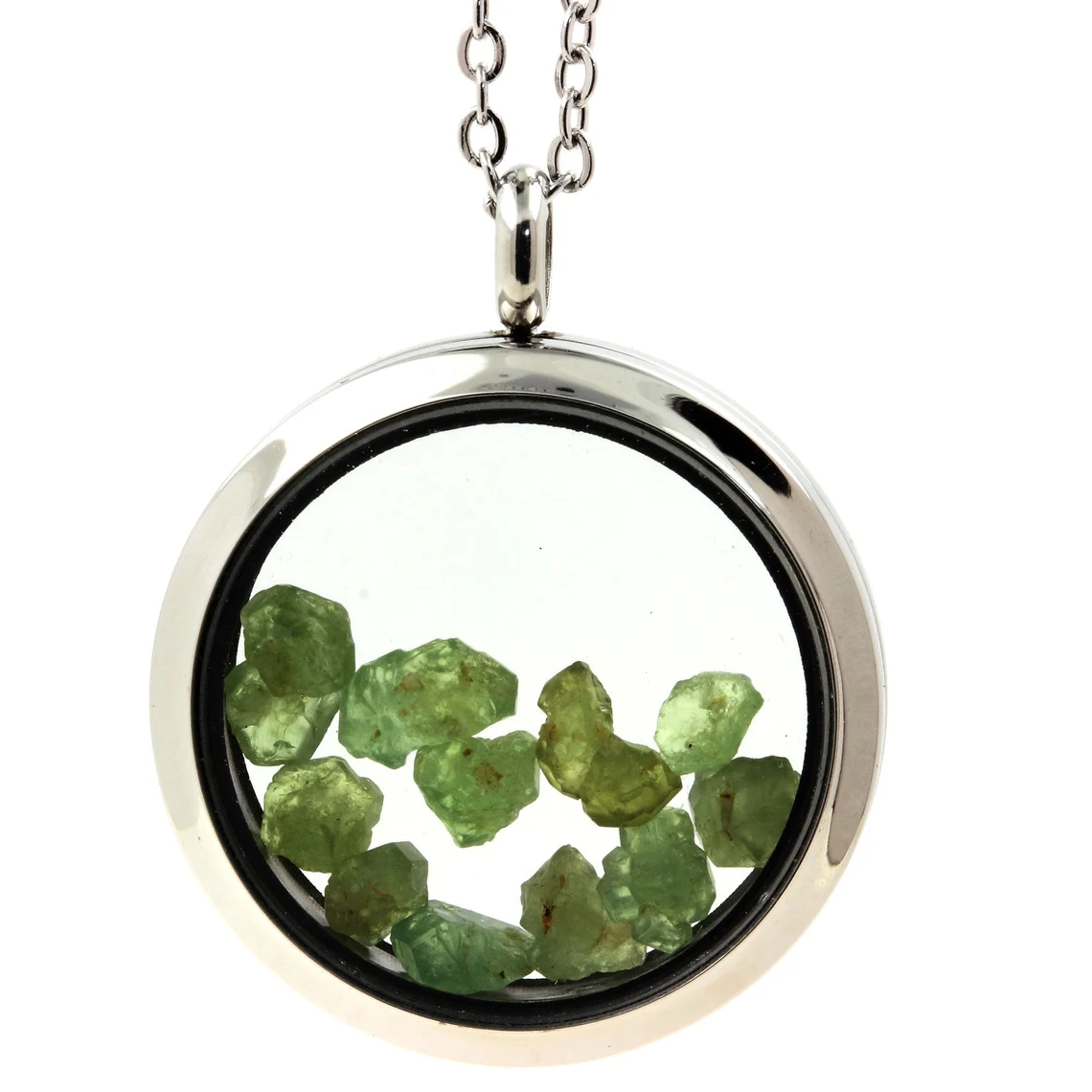 Collier Grenat Demantoide brut Modèle Médaillon