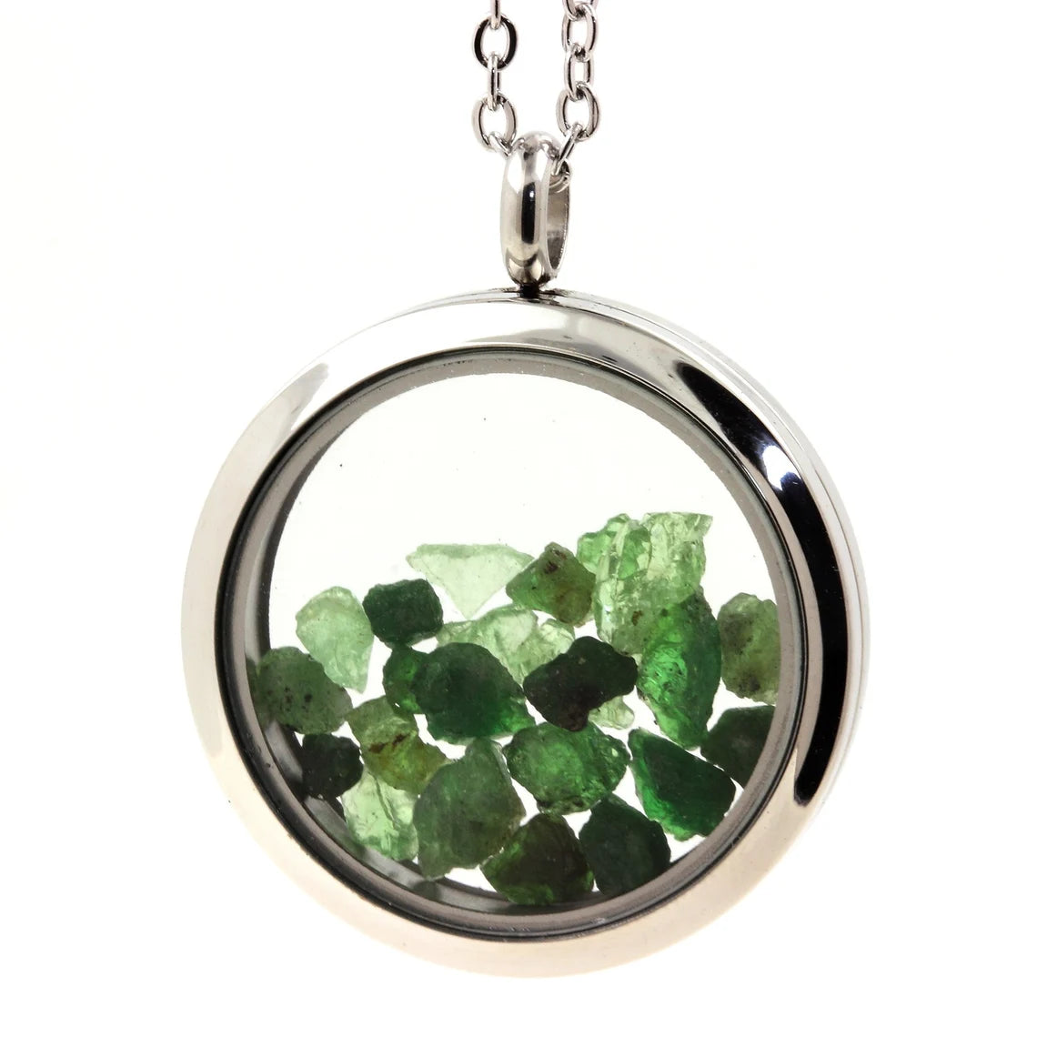 Collier Grenat Tsavorite Modèle Médaillon