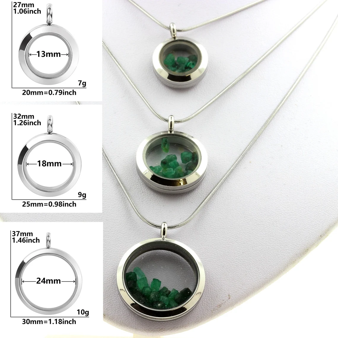Collier Grenat Tsavorite Modèle Médaillon