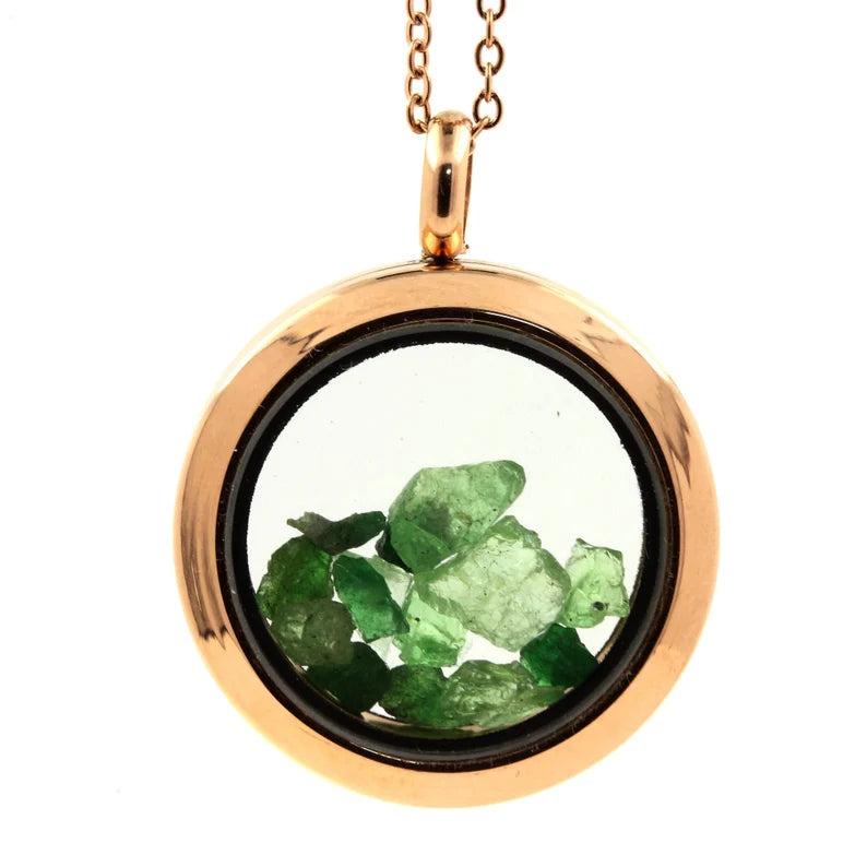 Collier Grenat Tsavorite Modèle Médaillon