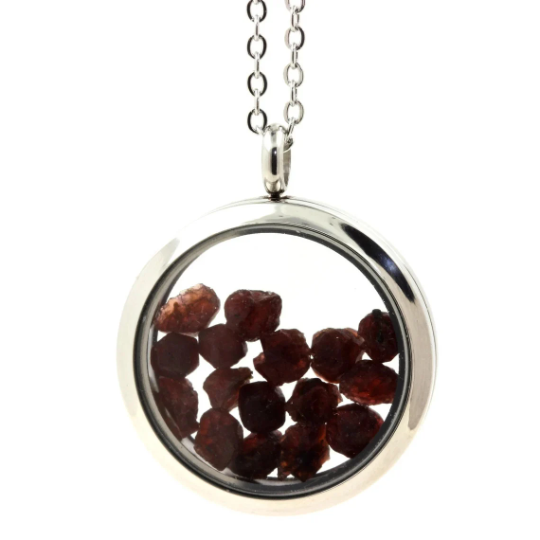Collier Grenat Modèle Médaillon