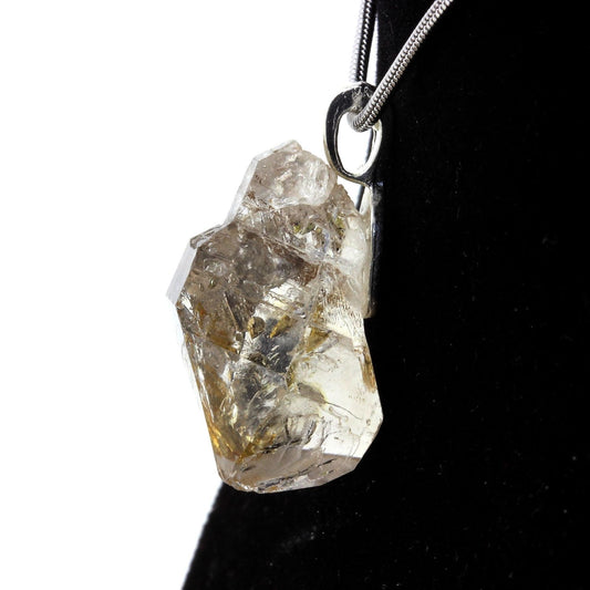 Collier Quartz Diamant à inclusions de pétrole