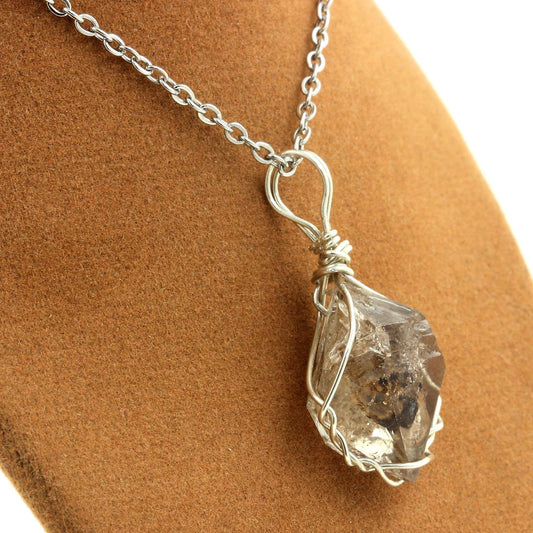 Collier Quartz Diamant à inclusions de pétrole