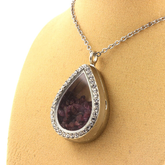 Collier Rubis naturels modèle goutte