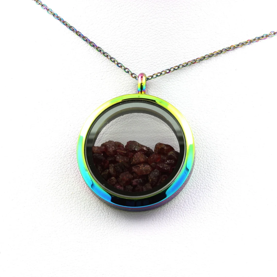 Collier Rubis naturels modèle multicolore