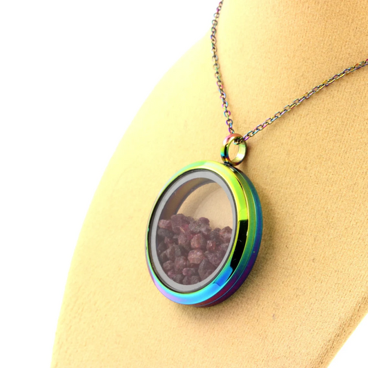 Collier Rubis naturels modèle multicolore