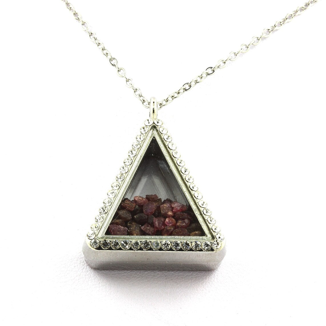 Collier Rubis naturels modèle triangle