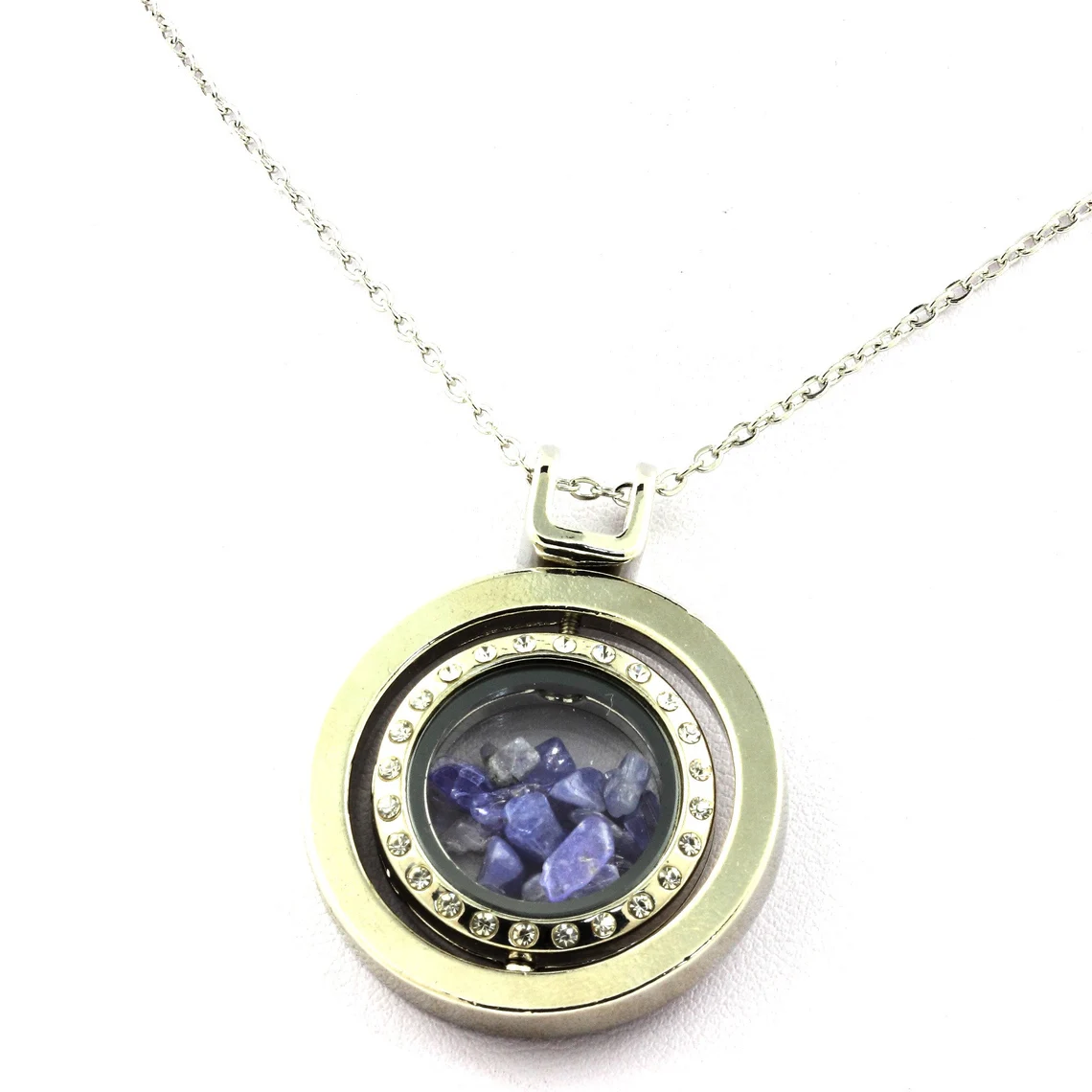 Collier Tanzanite brut modèle Sablier Sphérique
