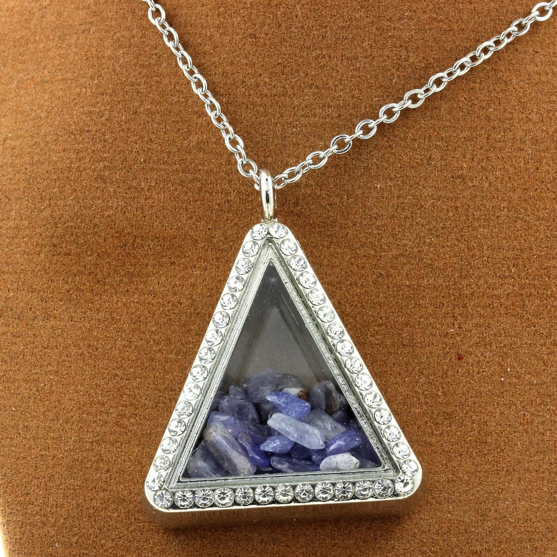 Collier Tanzanite brut modèle triangle