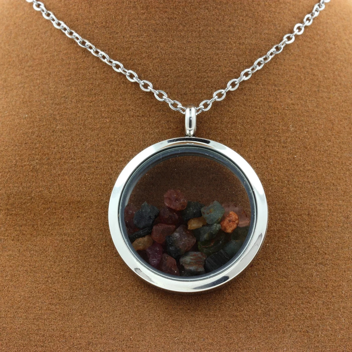 Collier Tourmaline multicolore modèle Médaillon
