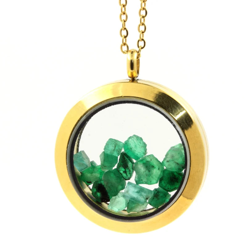 Collier Emeraude modèle Médaillon