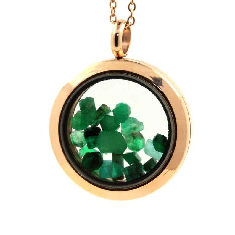 Collier Emeraude modèle Médaillon