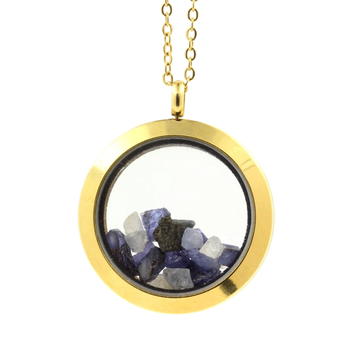 Collier Benitoite modèle Médaillon