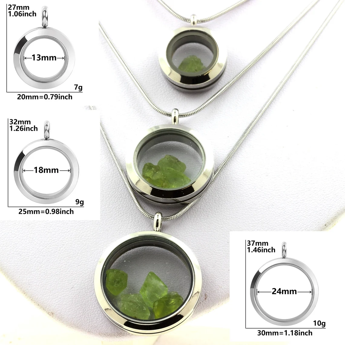 Collier Péridot modèle Médaillon