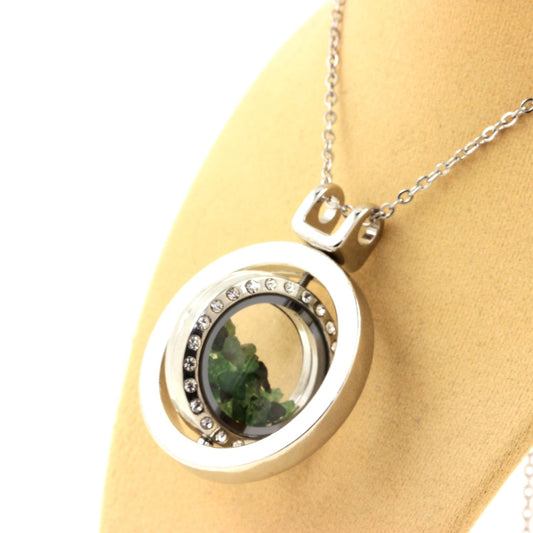 Collier Grenat Tsavorite naturels modèle Sablier Sphérique