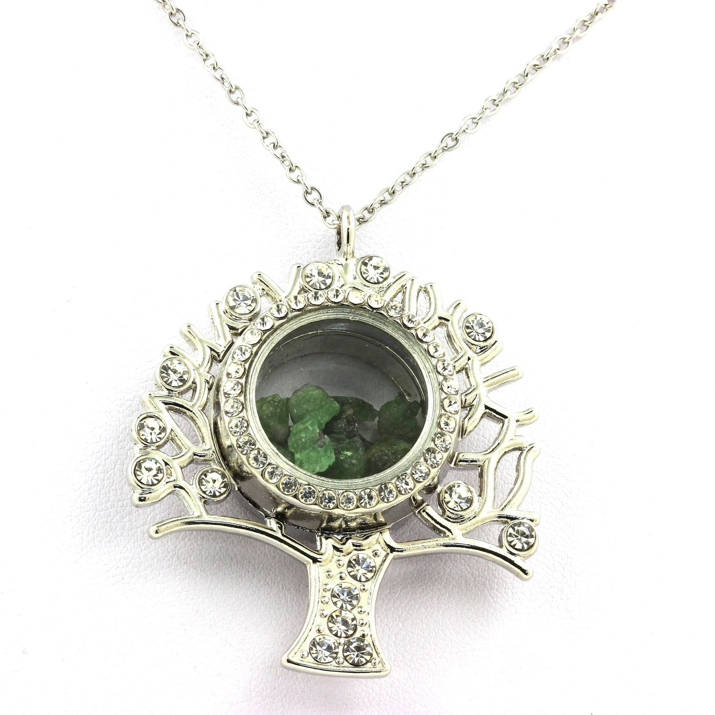 Collier Grenat Tsavorite naturels modèle arbre