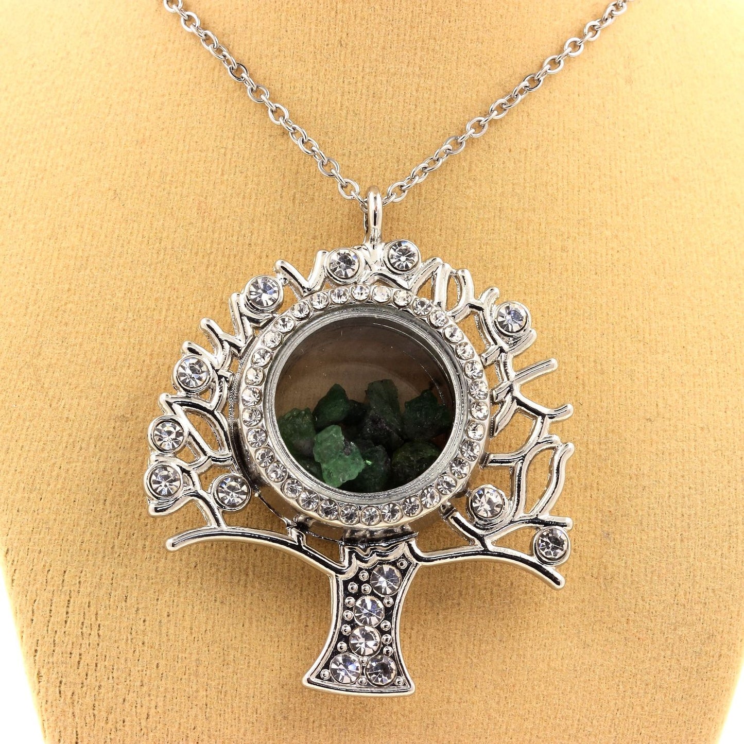 Collier Grenat Tsavorite naturels modèle arbre