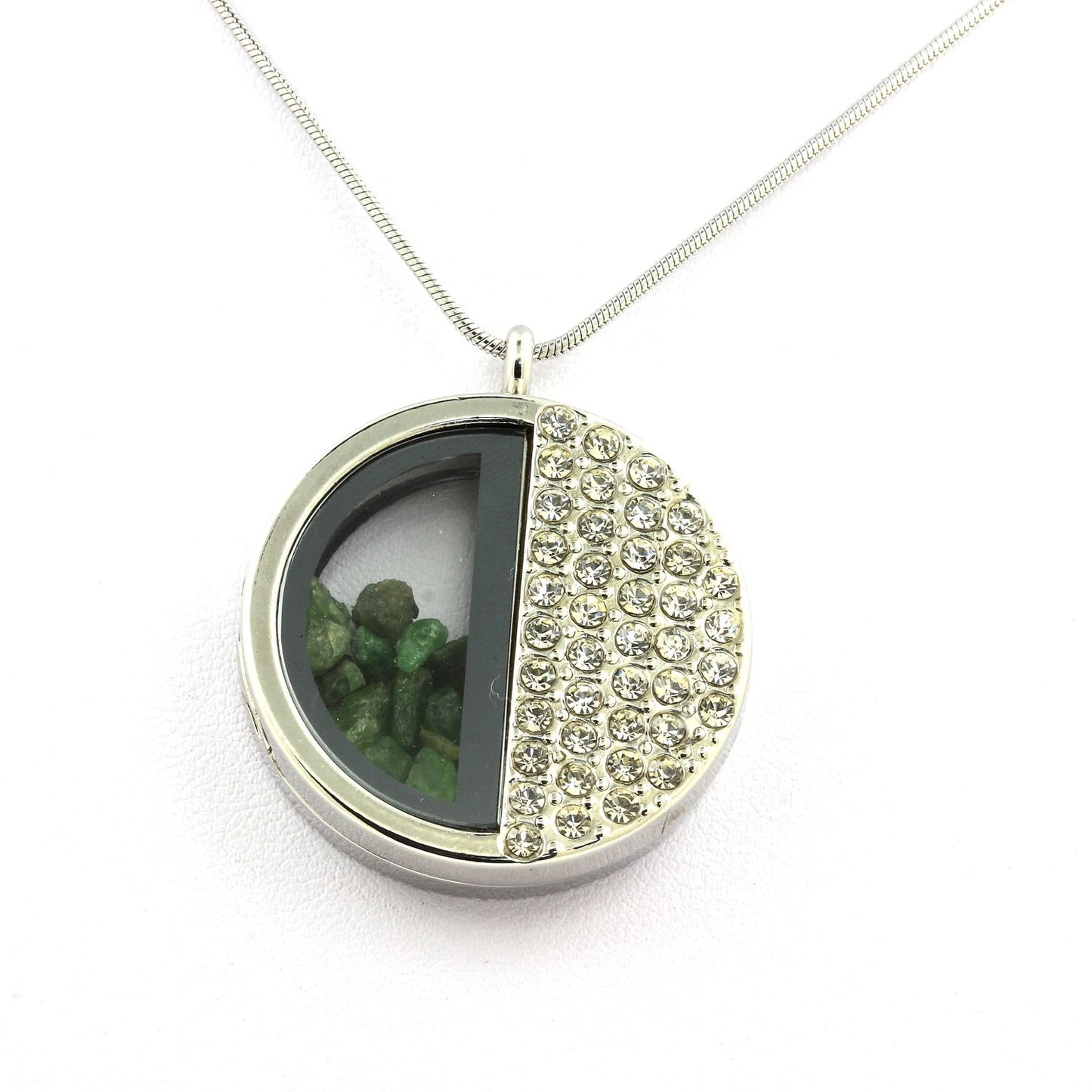 Collier Grenat Tsavorite naturels modèle demi-cercle