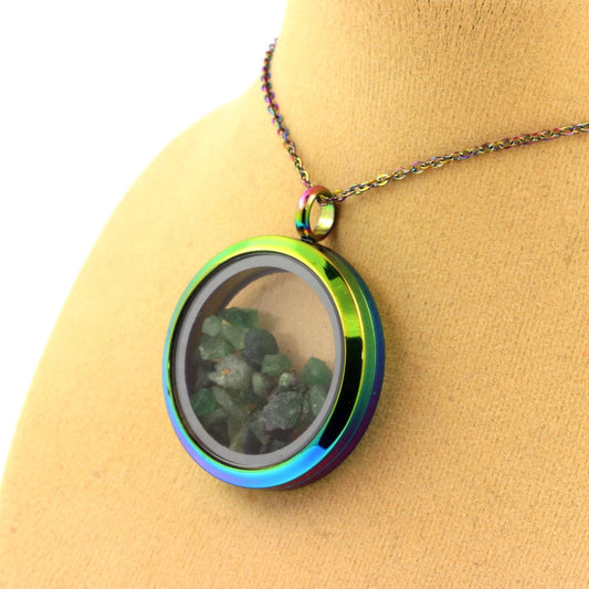 Collier Grenat Tsavorite naturels modèle multicolore