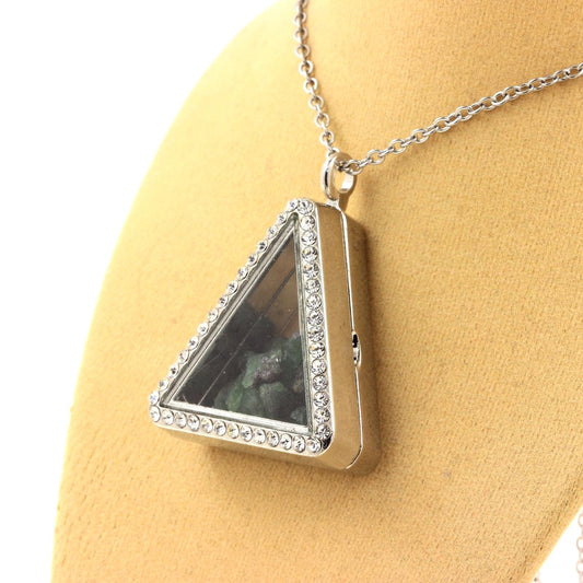 Collier Grenat Tsavorite naturels modèle triangle