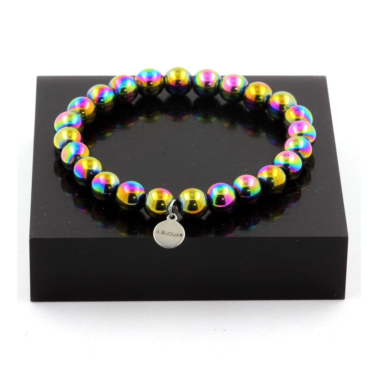 Hématite multicolore. Bracelet Perles naturelles