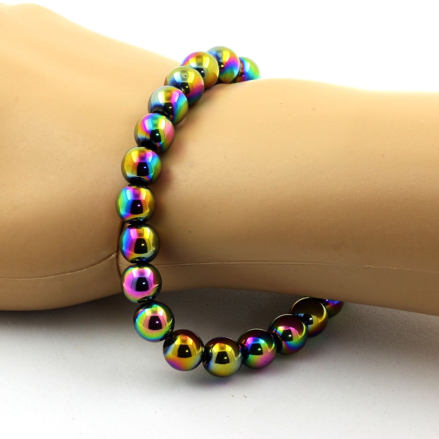 Hématite multicolore. Bracelet Perles naturelles