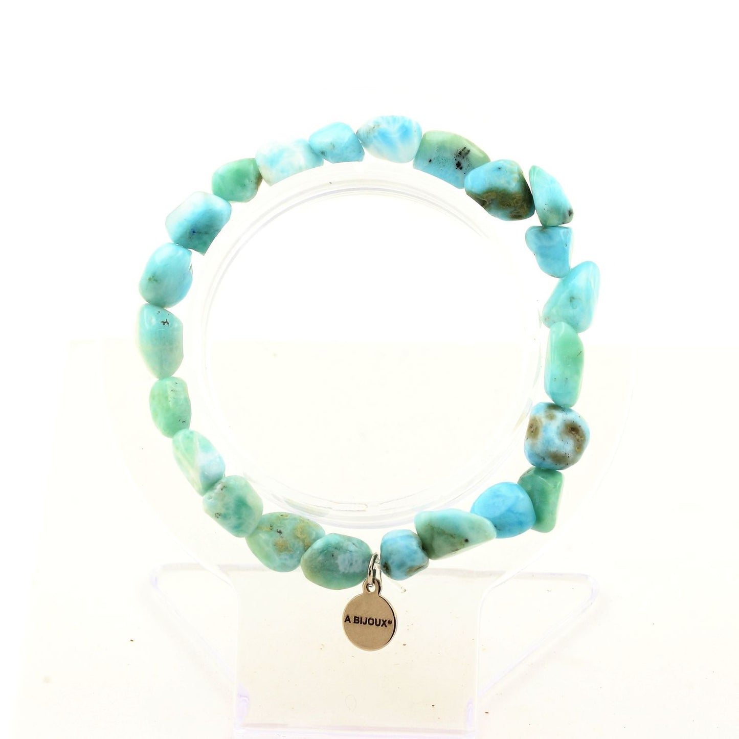 Larimar de République dominicaine. Bracelet en pierres naturelles